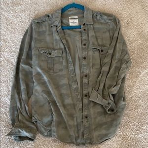 AE Camo Button Down